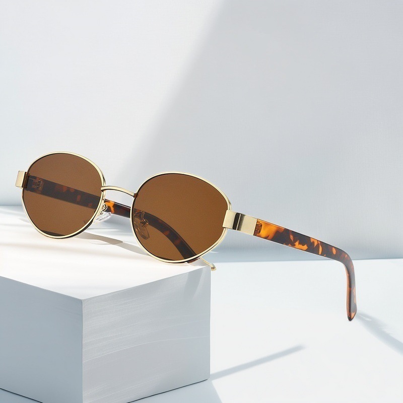 Designer Sunglasses - Новые винтажные овальные солнцезащитные очки для